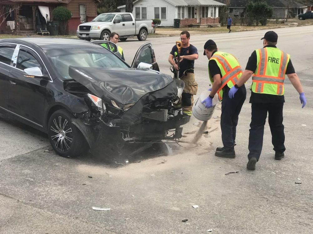 Temple car wreck cleanup